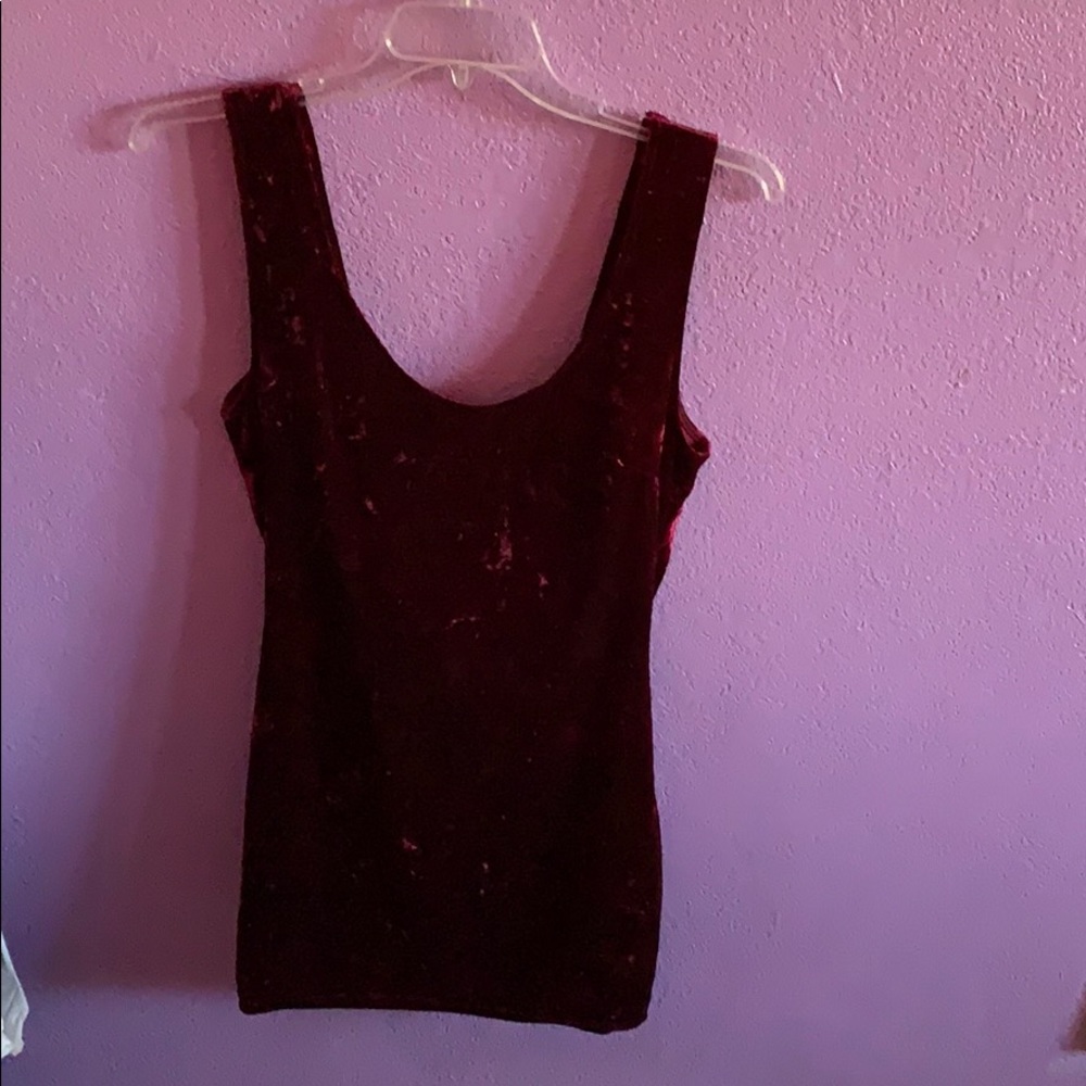 Red velvet dress with scoop back